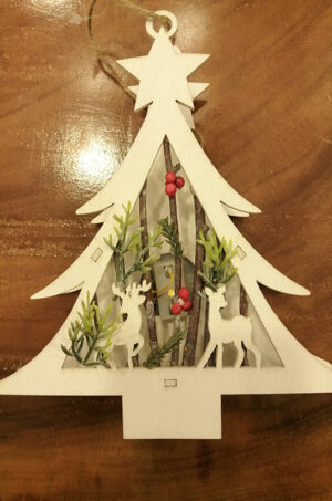 ARBOL DE MADERA CON LUZ
