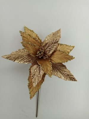 FLOR ARTIFICIAL DE 34 CM DORADO