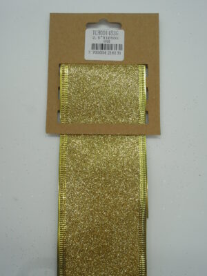 CINTA ALAMBRADA DE  2.5"X10YDS DORADO
