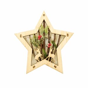 BOSQUE EN ESTRELLA DE MADERA