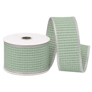 CINTA ALAMBRADA DE  2.5"X10YDS MENTA